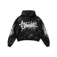 Sweat à capuche personnalisé léger en molleton 100 % coton, délavé à l'acide, imprimé par transfert thermique, fournisseur OEM, logo personnalisé, longueur genou