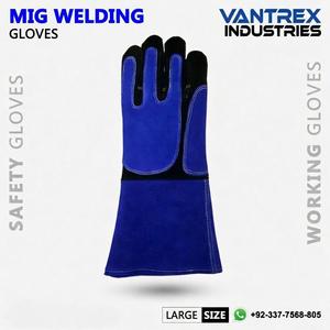 Gants de sécurité d'extérieur respirants et résistants à la chaleur de qualité supérieure en cuir de vachette pleine fleur, longueur coude, pour usage professionnel - Product Image 3