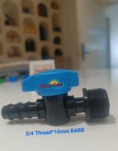 Vanne à boisseau sphérique en plastique pour l'irrigation goutte à goutte, connecteur de régulation de débit d'eau pour l'agriculture, l'élevage, les tuyaux d'irrigation et les systèmes d'irrigation de jardin - Product Image 3