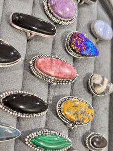 High Quality Natural Mix Gemstones <b>Rings</b> Sterling Silver Plated <b>Rings</b> Wholesale German silver Gemstone Fashion <b>Ring</b> - Product Image 3