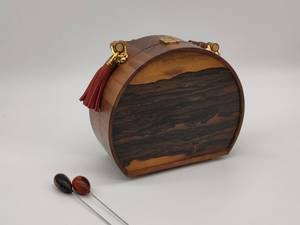 Pochette en Bois Faite Main Style Moderne Écologique, Sac à Main en Bois Naturel Artisanat Artistique, Sac de Soirée Élégant pour Femme - Product Image 2