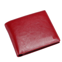 Portefeuille Homme Slim en Cuir Véritable avec Fermeture Ouverte, Protection RFID, Doublure Polyester, Design Panneauté Tendance, Multifonctionnel, pour Professionnels, OEM