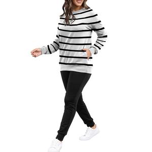 Doublure imprimé coton polyester deux pièces taille régulière vêtements de sport d'hiver pour adultes pull à capuche respirant survêtement d'hiver - Product Image 4