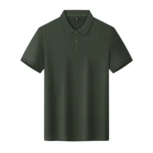 Polo de Algodón Azul Marino para Hombre, Manga Corta, Corte Regular, Color Sólido, Estilo Casual, Diseño de Cuello de Punto Piqué - Product Image 5
