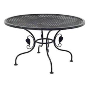 <b>Round</b> Wrought Iron Coffee <b>Table</b> with Decorative Scroll Legs and Perforated Top for Courtyard Use Center <b>Table</b> - Product Image 1