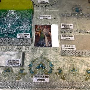 Última colección de 2021, vestidos de novia paquistaníes, ropa de fiesta bordada india, trajes modernos de algodón y seda, modelo elegante Salwar - Product Image 6