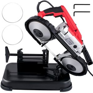 Scie à ruban sans fil portable 110 V avec capacité de coupe de 5 pouces, base en acier allié amovible et vitesse variable, scies électriques portatives - Product Image 3