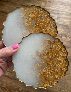 Handmade Resin <b>Coasters</b> Set for <b>Drinks</b> Coffee Tea Cups Decorative Table Protection <b>Coasters</b> for Home Office Bar Use - Product Image 6
