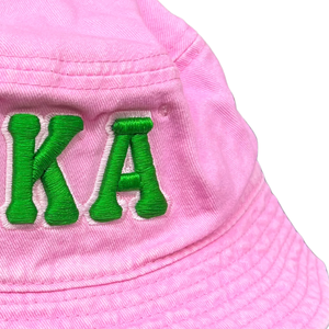 Casquette Bob Rose Délavée AKA avec Lettre Brodé(e) Verte, en Coton, Style Décontracté, Tendance Streetwear, Réglable pour Homme - Product Image 5