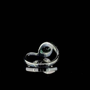 Bague en argent personnalisée de qualité export, sertie de diamants verts, style hip-hop, pour célébrations et cadeaux - Product Image 4