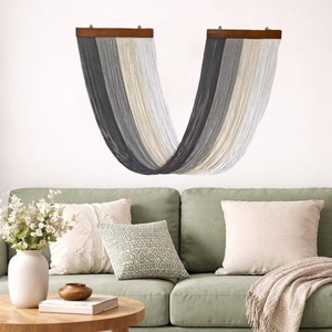 Tapiz de macramé multicolor estilo boho para decoración, agrega encanto boho colorido a la sala de estar, el dormitorio y los espacios de entrada. - Product Image 3