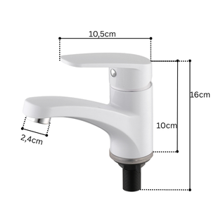 Wholesale <b>Basin</b> Faucet Modern White Deck Mounted <b>Single</b> Water Washroom Sink Flat Handle <b>Tap</b> Lavabo Faucet KSLA-02 KSN VietNam - Product Image 2