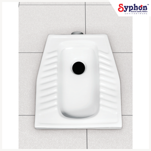 Fournisseur en gros de sanitaires en céramique blanche de qualité supérieure, compatibles OEM, cuvettes de toilettes à la turque, au prix du marché. - Product Image 1