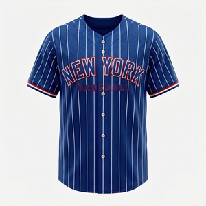 OEM Cheap <b>Blank</b> Fashionable Custom Size Baseball Jersey Customized Logo Digital Print Breathable Quick-Dry 100% Polyester V-neck - Product Image 6
