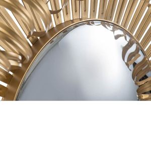 Specchio da parete con Design Sunburst da 27 pollici soggiorno moderno con finitura decorativa dorata per ingresso - Product Image 2