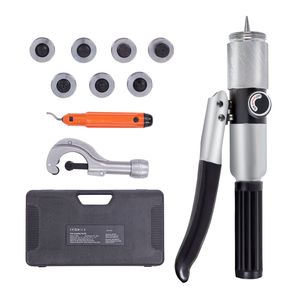 Espansore Idraulico per Tubi in Alluminio 3/8-1 1/8 Pollici OD, 7 Teste di Espansione Tubi, Utensile Sbavatore, Attrezzo Idraulico per Svasatura HAVC, Tagliatubi - Product Image 4
