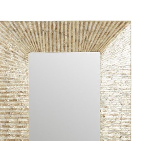 Miroir rectangulaire en nacre, incrustation de coquillages naturels, vente en gros directe du fabricant, pour la décoration intérieure. - Product Image 2