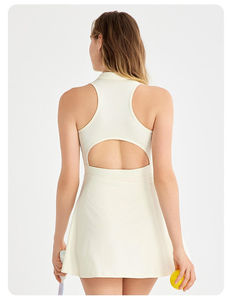 Jupe de tennis à séchage rapide et très extensible pour femme, vêtements de sport, tenue de compression pour le tennis, robe de tennis une pièce tendance, vêtements de yoga haut de gamme - Product Image 4