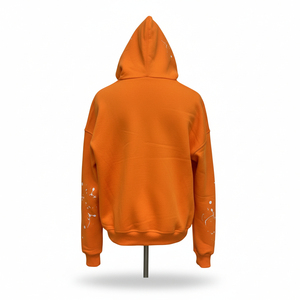 Sweat-shirt à capuche jaune coupe classique unisexe streetwear avec poches 100% coton molletonné écologique vintage hiver 300g numérique - Product Image 2