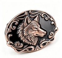 Faible MOQ, Vente en gros directe usine, Boucle de ceinture en alliage de zinc personnalisée avec logo métallique, style western, motif aigle, pour hommes, style cowboy