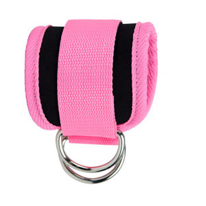 Sangles de cheville personnalisées avec logo et double anneau en D pour une stabilité maximale, fixation pour machine à câble, équipement d'entraînement des fessiers en gros - Product Image 6