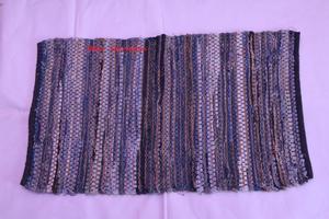 Tapis de porte extérieur rectangulaire rayé en jute tressé, avec envers antidérapant en caoutchouc, style ferme, tissage plat, idéal pour la cuisine - Product Image 2