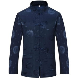 Traje Tang con Patrón de Dragón Bordado, Chaqueta Tradicional China para Hombre de Algodón y Poliéster - Product Image 5