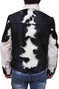 Chaqueta de Cuero Personalizada para Mujer, Chaqueta de Cuero Vacuno con Pelo Natural, Chaqueta de Piel de Vaca - Product Image 6