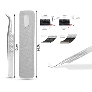 Pince à épiler pour extensions de cils en acier inoxydable, antistatique, de précision, durable, à pointe lisse, emballage personnalisé, Harmonie Avancée Supérieure - Product Image 3