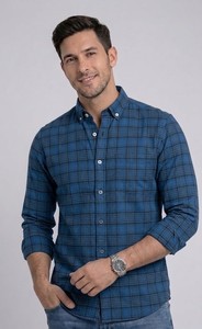 Chemise tissée unisexe Enovate à carreaux, double boutonnage, manches longues, coupe classique, décontractée, respirante, 100 % coton, pour adulte, été - Product Image 2