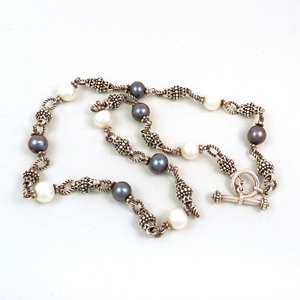 Collier de perles de culture d'eau douce en argent sterling 925, bijoux élégants en perles fines, cadeau élégant pour femmes - Product Image 3