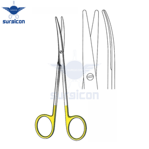 Tijeras Metzenbaum de 14.5 cm / 5-3/4 Pulgadas, Tijeras Quirúrgicas Médicas de Precisión Curvas con Punta Roma, Color Dorado TC - Product Image 2