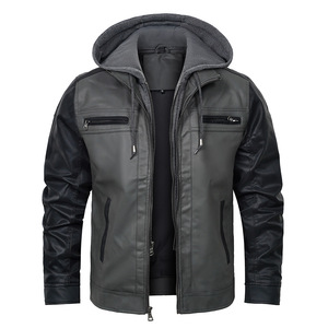 Nouvelle veste en cuir pour homme de haute qualité, design à fermeture éclair, avec broderie décorative, très vendue - Product Image 6