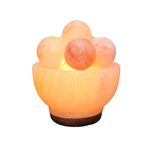 Bol à sel himalayen, lampe en sel naturel, bol décoratif fait main, éclairage en cristal, lumière chaude, décoration d'intérieur, accent de table - Product Image 3