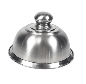 Minimal Curve Stainless Steel Dome Cover With <b>Shiny</b> <b>Top</b> And Solid Form Perfect For Elegant Kitchen Styling - Product Image 4