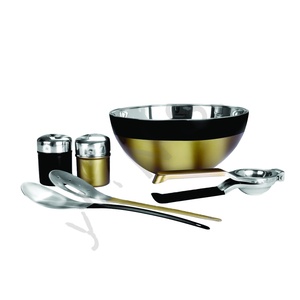 ชุดครัวสแตนเลสสตีลระดับพรีเมี่ยมชุดครัว7ชิ้นในราคาขายส่งสีทองและสีดำ - Product Image 1