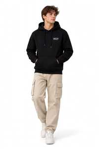 ONETEN APPARELS <b>Men's</b> Color Block Breathable Winter <b>Hoodie</b> Plus Size Cotton French Terry Pullover Sweatshirt - Product Image 1