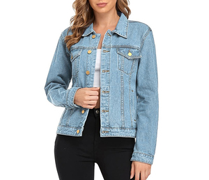 Nueva Colección de Otoño, Chaqueta Vaquera Transpirable para Mujer, Diseño Personalizado con Parches en las Mangas, Colección de Invierno - Product Image 5