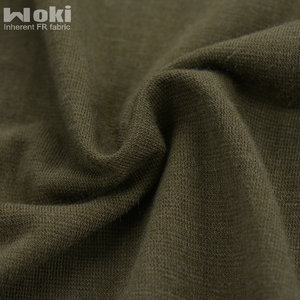 265gsm 65% Modacrylic <span class=keywords><strong>30</strong></span>% Algodón 5% Elastano Retardante de llama Costilla elástica 1*1 Tela de ropa de trabajo - Product Image 5