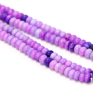 Magnifiques perles d'opale violettes ombrées, forme ronde, lisses, 7-10 mm, perle d'opale ombrée violette, qualité AA. - Product Image 2