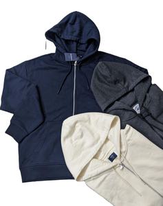 Manteau à capuche pour vêtements de travail automne hiver avec logo imprimé personnalisé veste à capuche en tissu à motif à manches longues de couleur unie - Product Image 2