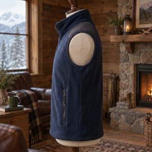 Stylish fleece <b>vest</b> with warm soft material comfortable sleeveless design durable construction and practical pockets for casual - Product Image 3