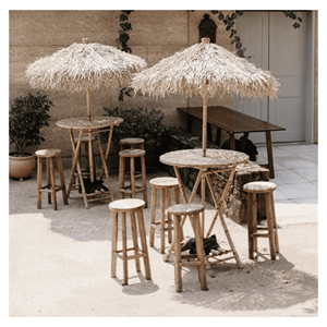 Sombrilla de Techo de Palma, hecha de hojas de palma natural y estructura de bambú, para sombra en la playa y decoración tropical, Vietnam - Product Image 4