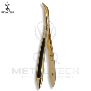 Pince de retrait d'extensions capillaires électroplaquée or, à pointe fine, outil d'ouverture de micro-anneaux, poignée ergonomique souple, fournitures de salon pour extensions - Product Image 5