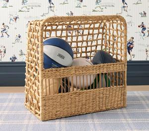 Football Goal Water Hyacinth Storage <b>Basket</b> Handmade Storage <b>Basket</b> Wholesale eco-friendly Made in Vietnam - Product Image 3
