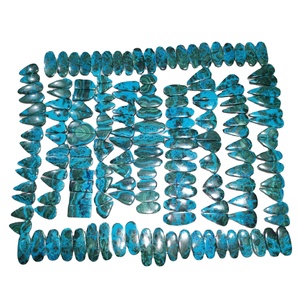 Shattuckite Cabochon คู่อัญมณีหลวมอัญมณีธรรมชาติสีดำและสีชมพูสำหรับทำเครื่องประดับ - Product Image 4