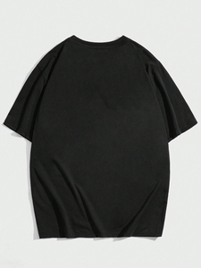 เสื้อยืดโอเวอร์ไซส์ทรงบ็อกซี่ ตัดเย็บแบบดรอปโชว์เดอร์ ขอบดิบ ผ้าฝ้าย 100% สกรีนลายตามสั่ง สำหรับผู้ชาย จากผู้ผลิตยอดนิยม - Product Image 4
