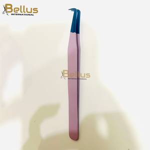 Pinzas para Extensión de Pestañas Bellus International BI-ET-3009 con Punta de Fibra, Logotipo Personalizado Gratuito, 45/90 Grados, Acero Inoxidable, Punta Lisa, Color Morado - Product Image 5