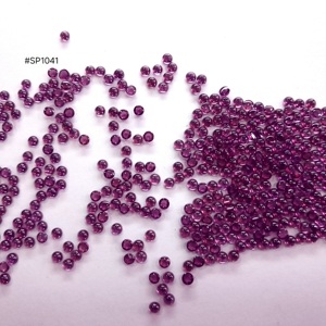 Lot de pierres précieuses en rhodolite AA de qualité 3A, forme ronde cabochon, 3,00 mm au total, 76,67 carats, pierres rose intense pour bijoux personnalisés - Product Image 1