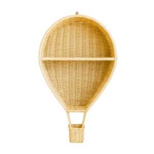 Deluxe Balloon Rattan Wall Shelf Children Furniture Kids Room Decorative Wicker Balloon Wall <b>Floating</b> Shelf Toy Wholesale - Product Image 1
